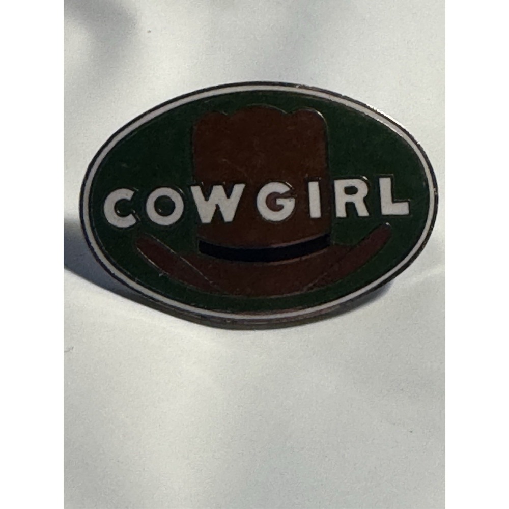Neat Old Vintage Cowgirl Cowboy  Hat Coat Lapel PIN Charm